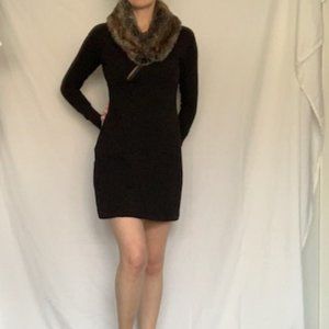 Athleta Snow Summit Dress, Removable Faux Fur